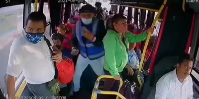 Scared Bus Passengers Getting Robbed By Gang In Mexico