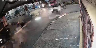 Jaywalking Woman Hit By Speeding Car