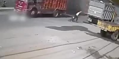 Truck Falls From the Sky