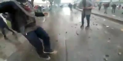 Colombian Protester Films Himself Getting Ramed By Truck