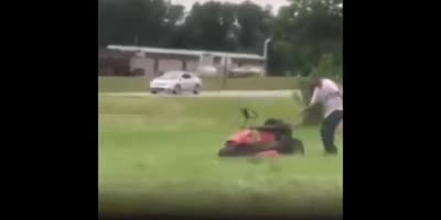 Remote Control Lawn Mower Prank