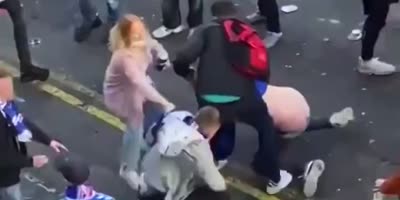 Scottish Soccer Fans Attack Rival Club Supporters