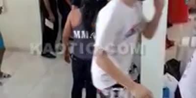 beating at a fight event