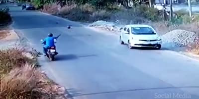 Biker Wrecked From Behind in India