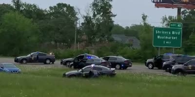 Deadly End Of Police Chase Between Murder Suspect And Police