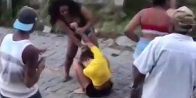 Angry Wife Pulls A Side Girl By Hair