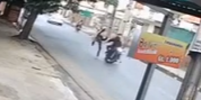 Biker Crashes Into Pedestrian