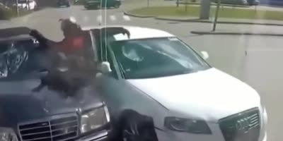 Jackie Chan style crash.