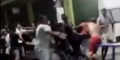 Widespread bar fight in Brazil