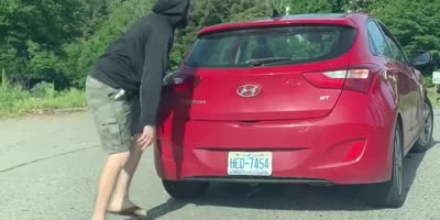Funny Road Rage Incident In California