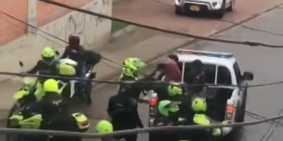 This Is How They Transport Rioters In Colombia