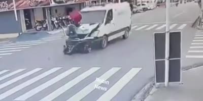 Ambulance Takes Out a Biker