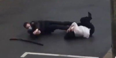 Lady gets fucked up and screeches