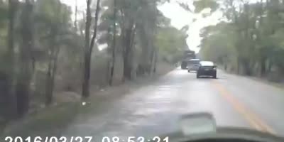 Pickup Driver Ejected in Overtaking Crash