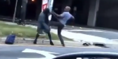 Fight between two men ends with one's head hit concrete