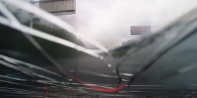 Crashed Into the Road Barrier in China