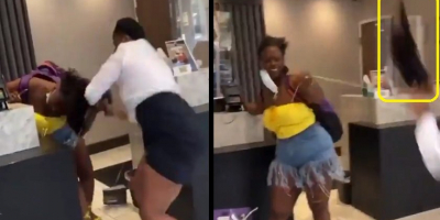 OMG Bitch ripped her wig off