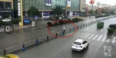 Elderly Couple Hit On Crosswalk In China