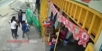 People Run For Their Lives When Speeding Car Loses Control