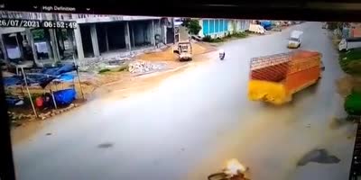 Drunk Truck Driver Obliterates Biker and Passenger
