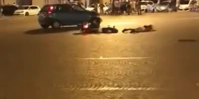 Italian Fan Celebrating Semifinal Hit By Car