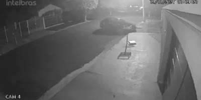 Guy runs himself over.