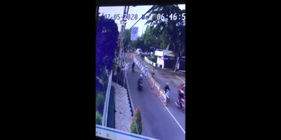 Driver Killed Biker in Indonesia