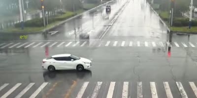 Hard T-bone Accident in China