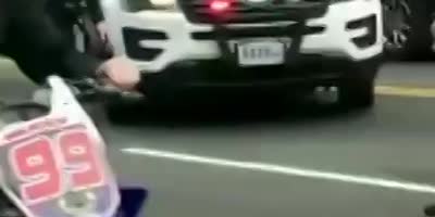 Cop wipes out