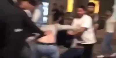 Mass Fight In Stuttgart