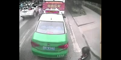 Man Ran Over by Green Truck in China
