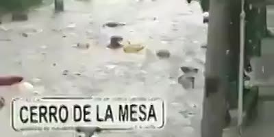 Woman Carried Away By Flood Waters In Mexico