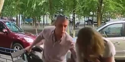 Wife Beating Scumbag Caught On Camera In Russia