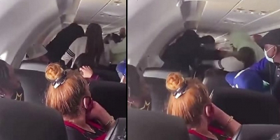 Hoodrats fighting on plane again