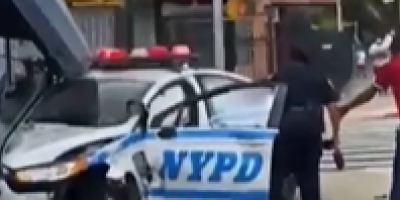 Crash Of Two NYPD Vehicles Leaves Officer Injuried