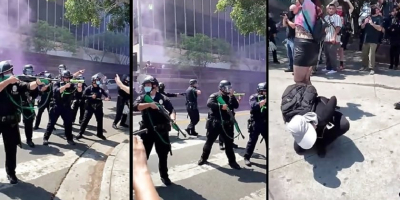 Protester Shot Point Blank