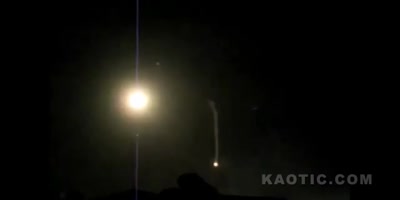 CIWS Phalanx Destroying Incoming Rockets, Afghanistan