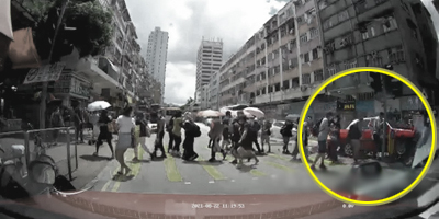 Hong Kong Driver Slams Into Crowd