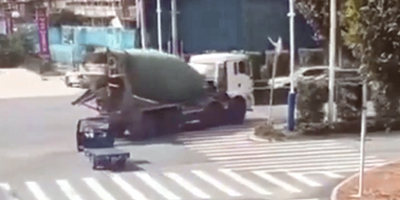 Cement Truck Kills Woman in China