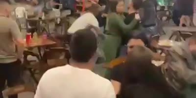 Mass Fight Breaks Out In Brazilian Restaurant