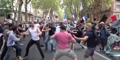 Protesters Assaulted In France