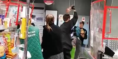 Security Guards Fight With Customer Over Stolen Booze