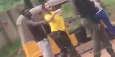 Nigerian Officer Punches Loud Mouth Girl