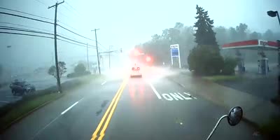 Tornado Flips Truck In Pennsylvania