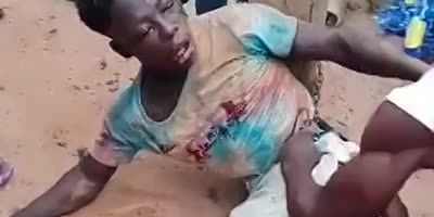 Thief Beaten to Pulp In Ghana