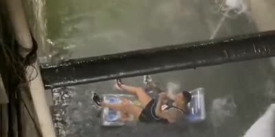 New Yorker Chills During Flood
