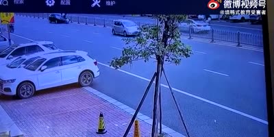 Rider Crushed Against The Railing In China