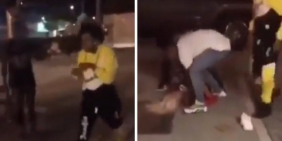 Bitch Ran Over During Fight