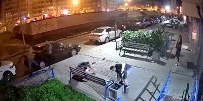 Dude Defends Friend, Fights Past Rivalry Attacker In The Russian Hood