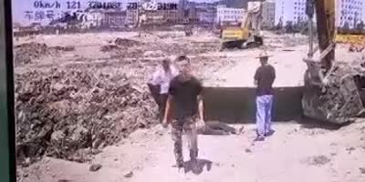Wrong Place Wrong Time For Construction Worker